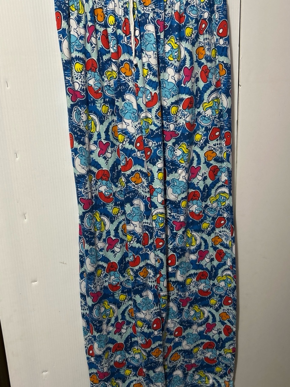Blue Smurf Print Women's Pajama Pants